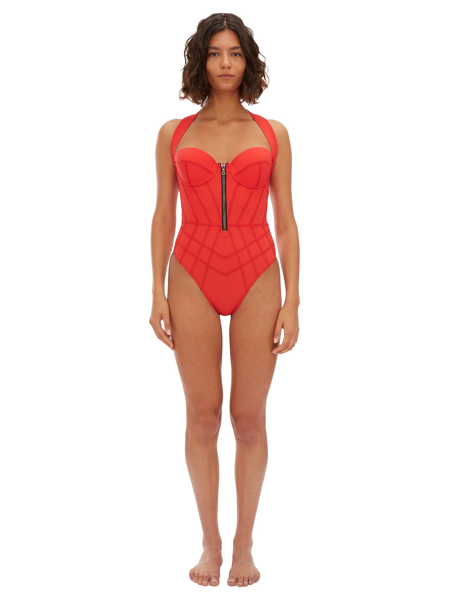 push-up one-piece swimsuit